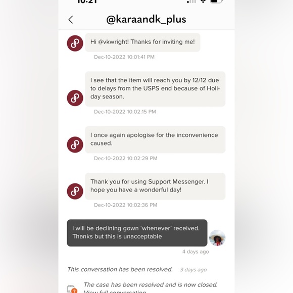 Refund requested Poshmark did not honor their return policy - Picture 3 of 5